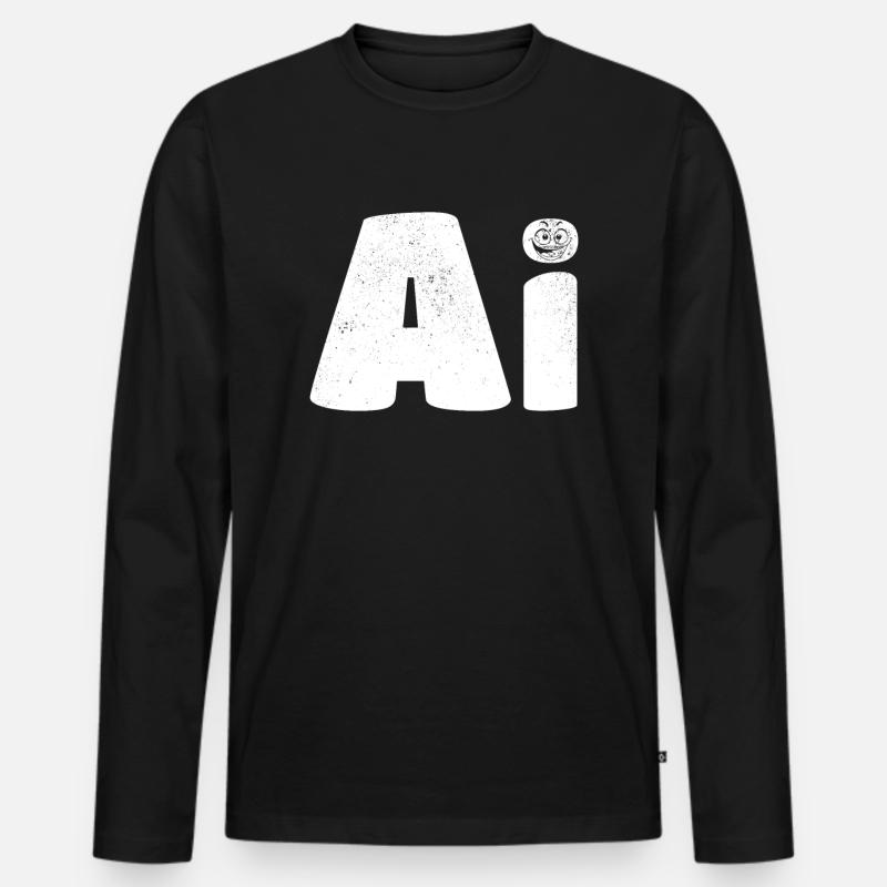 AI Artificial Intelligence & AI Robotics - Männer Premium Bio Langarmshirt - Schwarz