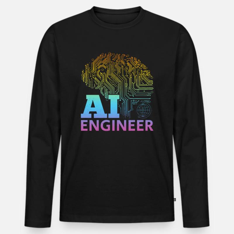 AI Engineer - Ai Artificial Intelligence Machine L - Männer Premium Bio Langarmshirt - Schwarz