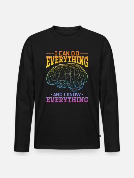 Artificial Intelligence Quotes Artificial Intellig - Männer Premium Bio Langarmshirt - Schwarz