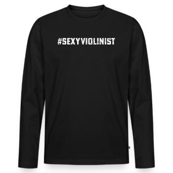 #SexyViolinist Violin Player Musician Violinist Mu - Männer Premium Bio Langarmshirt - Schwarz - Vorne - Nico (187cm)