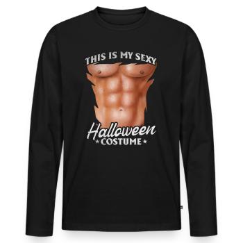 C’est mon costume d’Halloween sexy Halloween drôle - T-shirt manches longues Premium bio Homme - noir - Devant - Nico (187cm)