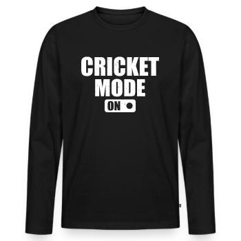 Cricketing Cricketer Cricket Player - Cricket Mode - Men's Premium Organic Long Sleeve Shirt - black - Front - Nico (187cm)