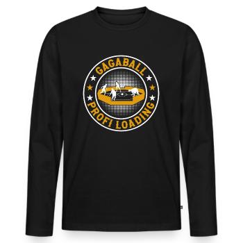 Gagaball Profi Loading - Männer Premium Bio Langarmshirt - Schwarz - Vorne - Nico (187cm)