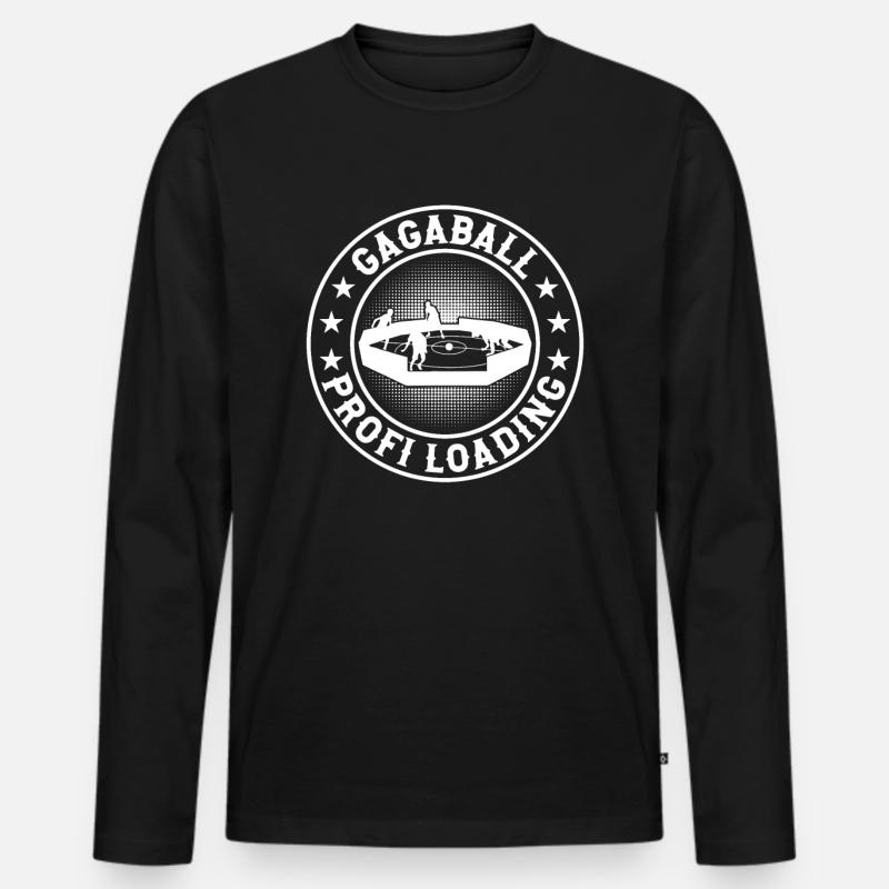 Gagaball Profi Loading - Gagaball Player - Männer Premium Bio Langarmshirt - Schwarz