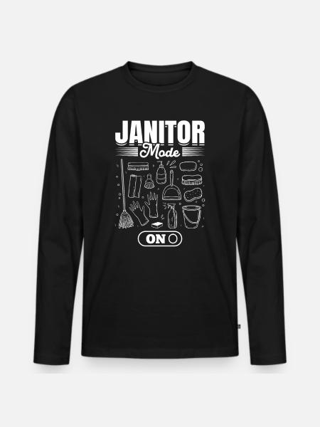 Mode Concierge activé - Concierge drôle - T-shirt manches longues Premium bio Homme - noir
