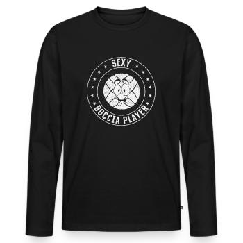 Bocce Ball Player Bocce Player - Sexy Boccia Playe - Männer Premium Bio Langarmshirt - Schwarz - Vorne - Nico (187cm)