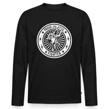 Sexy Jiu Jitsu Fighter - Brazilian Jiu Jitsu Marti - Men's Premium Organic Long Sleeve Shirt - black - Front - Nico (187cm)