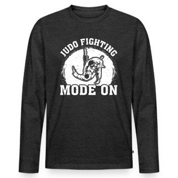 Judo fighting Mode On - Funny Judo Fighter - Men's Premium Organic Long Sleeve Shirt - heather anthracite - Front - Nico (187cm)