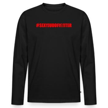 #SexyJudoFighter - Judoka Judo Combattant Judo Martia - T-shirt manches longues Premium bio Homme - noir - Devant - Nico (187cm)