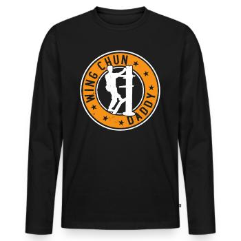 Wing Chun Daddy Wing Chun Fighter - Männer Premium Bio Langarmshirt - Schwarz - Vorne - Nico (187cm)