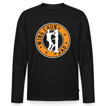 Wing Chun Dad Wing Chun Fighter - Männer Premium Bio Langarmshirt - Schwarz - Vorne - Nico (187cm)