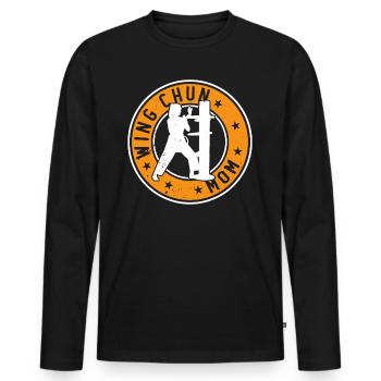Wing Chun Mom Wing Chun Fighter - Männer Premium Bio Langarmshirt - Schwarz - Vorne - Nico (187cm)