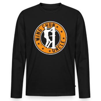 Wing Chun Uncle Wing Chun Fighter - Männer Premium Bio Langarmshirt - Schwarz - Vorne - Nico (187cm)