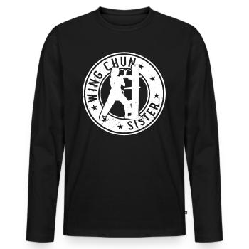 Wing Chun Sister Wing Chun Sister - Männer Premium Bio Langarmshirt - Schwarz - Vorne - Nico (187cm)