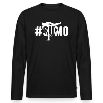 Sumo - #sumo - Sumo Martial Arts Japan Sumo Wrestl - Männer Premium Bio Langarmshirt - Schwarz - Vorne - Nico (187cm)