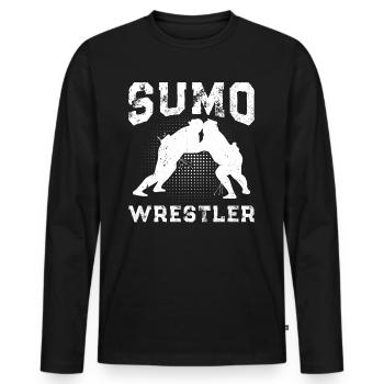 Sumo Wrestling Sumo Fighter Sumo wrestler - Männer Premium Bio Langarmshirt - Schwarz - Vorne - Nico (187cm)