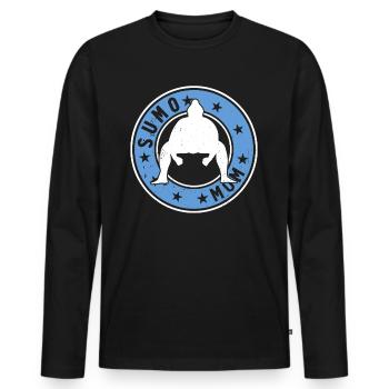 Sumo Fighter Mom Sumo Wrestler Sumo Mama Sumo - Männer Premium Bio Langarmshirt - Schwarz - Vorne - Nico (187cm)