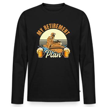 Jetskiing Retirement plan - Jetski Retirement Jets - Men's Premium Organic Long Sleeve Shirt - black - Front - Nico (187cm)