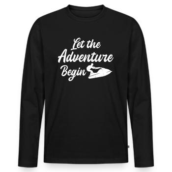 Jet Ski Lover - Jet Ski Rider Jet Ski Adventure - T-shirt manches longues Premium bio Homme - noir - Devant - Nico (187cm)