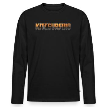 Kitesurfing Watersports Kiteboarding Kitesurfer - Männer Premium Bio Langarmshirt - Schwarz - Vorne - Nico (187cm)