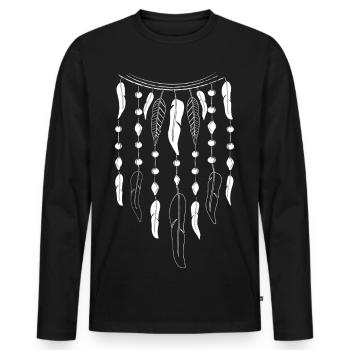 tattoo - Männer Premium Bio Langarmshirt - Schwarz - Vorne - Nico (187cm)