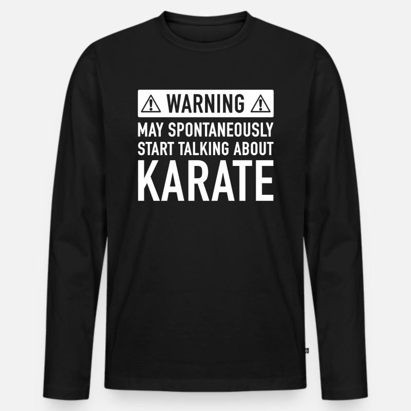 Lustiges Karate-Geschenk-Idee - Männer Premium Bio Langarmshirt - Schwarz