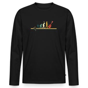 Ukulele - Männer Premium Bio Langarmshirt - Schwarz - Vorne - Nico (187cm)