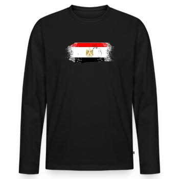 Egypt - Men's Premium Organic Long Sleeve Shirt - black - Front - Nico (187cm)