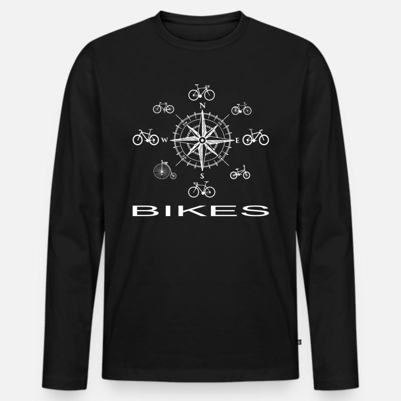 Bikes - Männer Premium Bio Langarmshirt - Schwarz