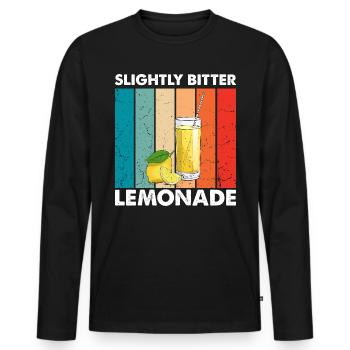 Limonade Limonade Limonade Limonade Stand Design - T-shirt manches longues Premium bio Homme - noir - Devant - Nico (187cm)