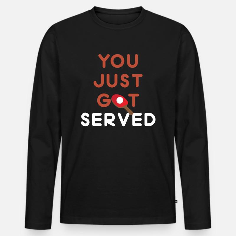 You Just Got Served - Männer Premium Bio Langarmshirt - Schwarz