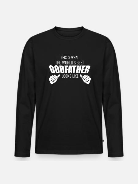 World's Best Godfather - Men's Premium Organic Long Sleeve Shirt - black