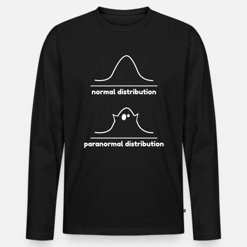 Paranormale Verteilung - Männer Premium Bio Langarmshirt - Schwarz