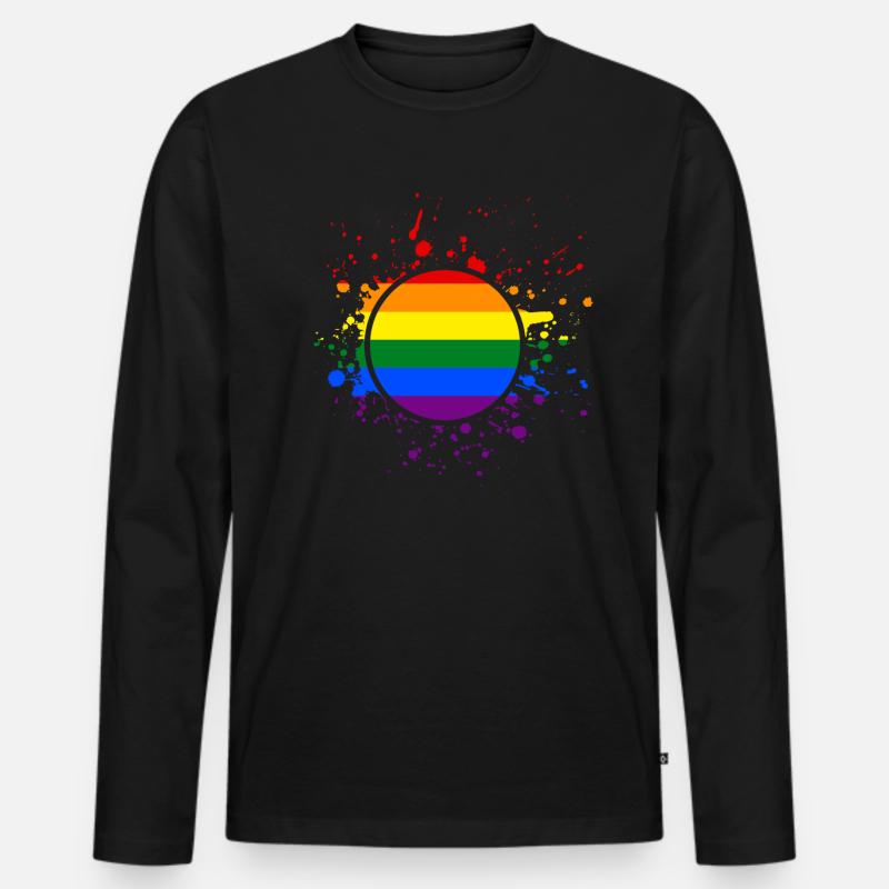 LGBT - Männer Premium Bio Langarmshirt - Schwarz