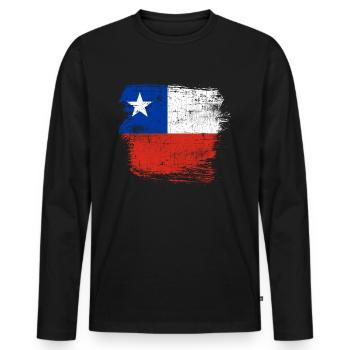 Chili - T-shirt manches longues Premium bio Homme - noir - Devant - Nico (187cm)