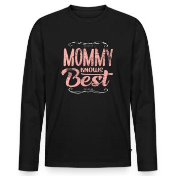 mummy - Men's Premium Organic Long Sleeve Shirt - black - Front - Nico (187cm)