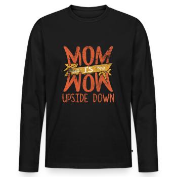 mummy - Men's Premium Organic Long Sleeve Shirt - black - Front - Nico (187cm)