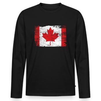 Canada - T-shirt manches longues Premium bio Homme - noir - Devant - Nico (187cm)