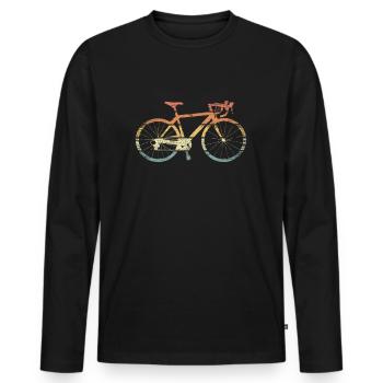 coureur - T-shirt manches longues Premium bio Homme - noir - Devant - Nico (187cm)