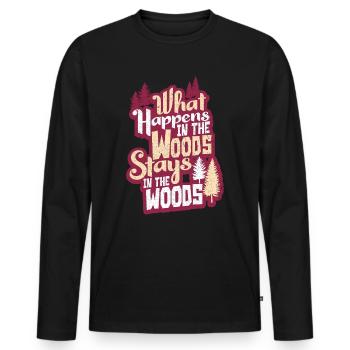 lumberjack - Men's Premium Organic Long Sleeve Shirt - black - Front - Nico (187cm)