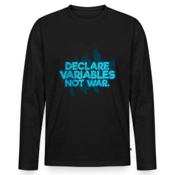 Programmation informatique - T-shirt manches longues Premium bio Homme - noir - Devant - Nico (187cm)