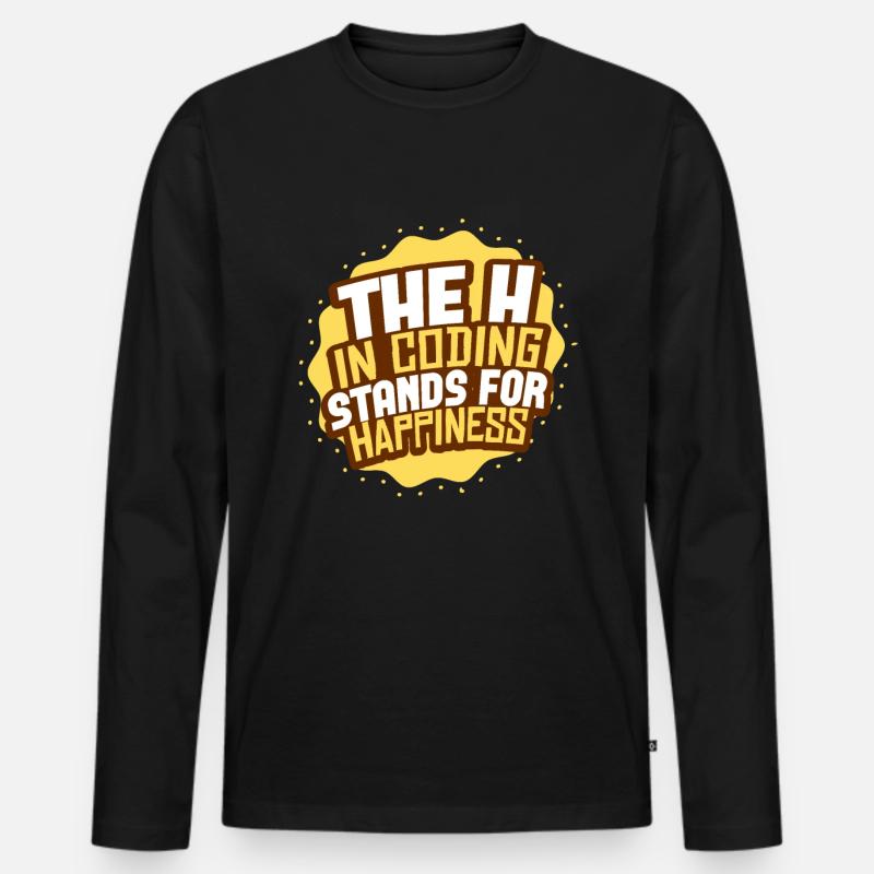 Coding programming - Men's Premium Organic Long Sleeve Shirt - black