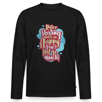 Roller skating skating - Men's Premium Organic Long Sleeve Shirt - black - Front - Nico (187cm)