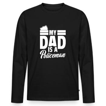 Police officer police - Men's Premium Organic Long Sleeve Shirt - black - Front - Nico (187cm)