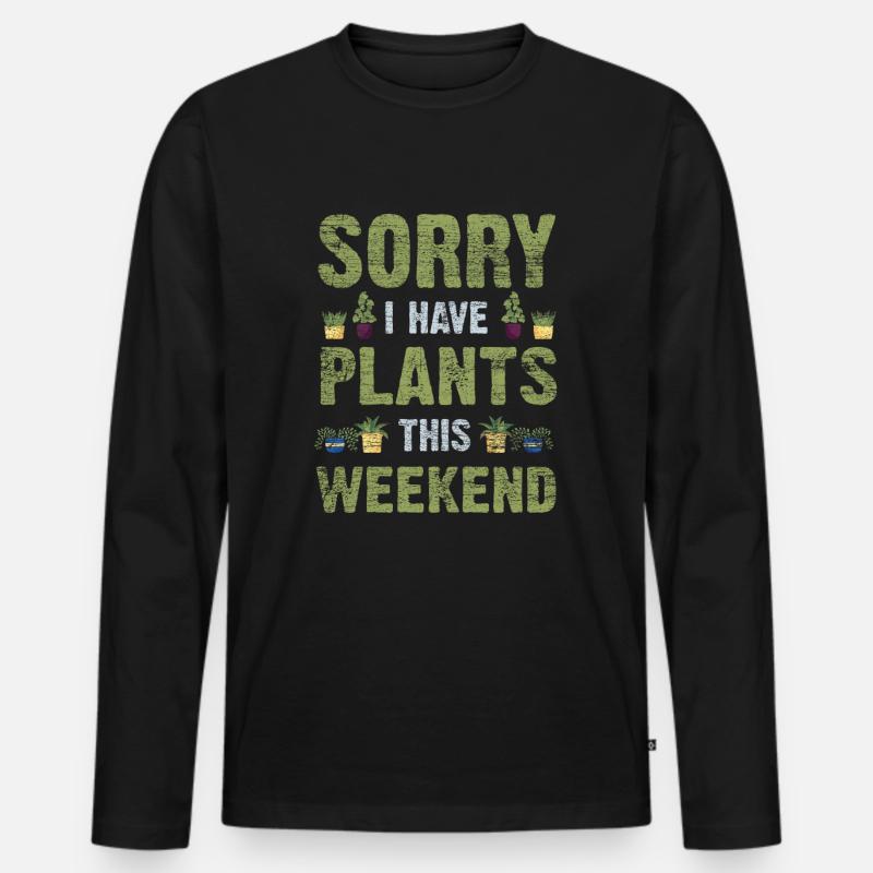 Garten - Männer Premium Bio Langarmshirt - Schwarz