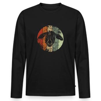 sheep - Men's Premium Organic Long Sleeve Shirt - black - Front - Nico (187cm)