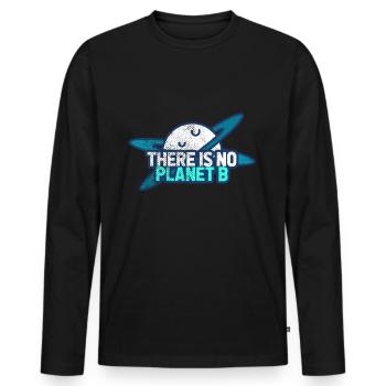 Environmental protection Climate protection - Men's Premium Organic Long Sleeve Shirt - black - Front - Nico (187cm)