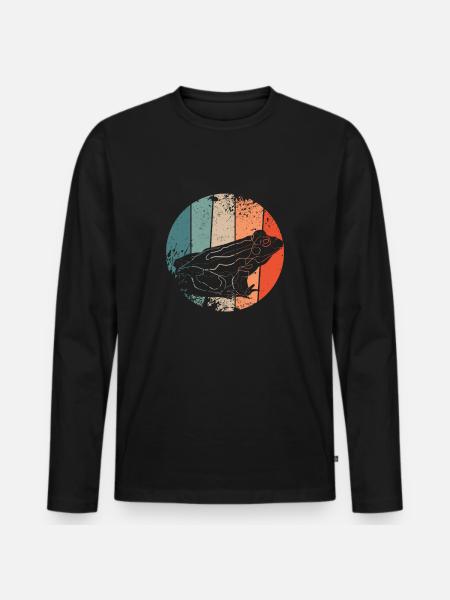 frog - Men's Premium Organic Long Sleeve Shirt - black