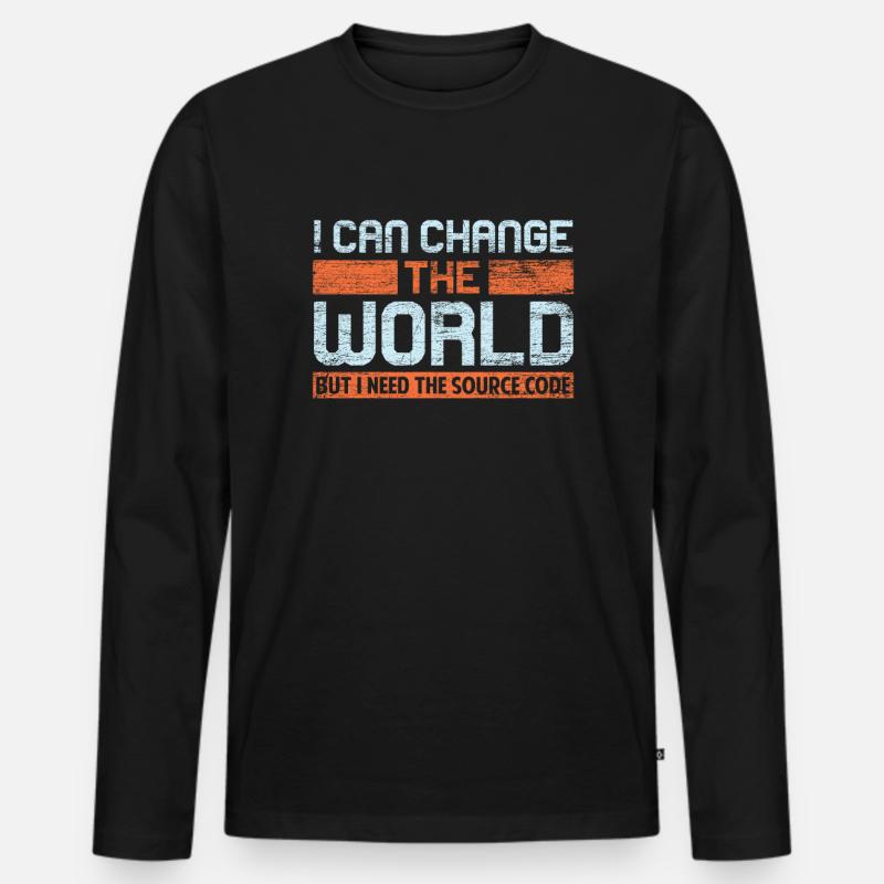 Programming Nerd Computer Science - Men's Premium Organic Long Sleeve Shirt - black