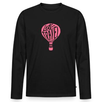 Reisen Reise - Männer Premium Bio Langarmshirt - Schwarz - Vorne - Nico (187cm)